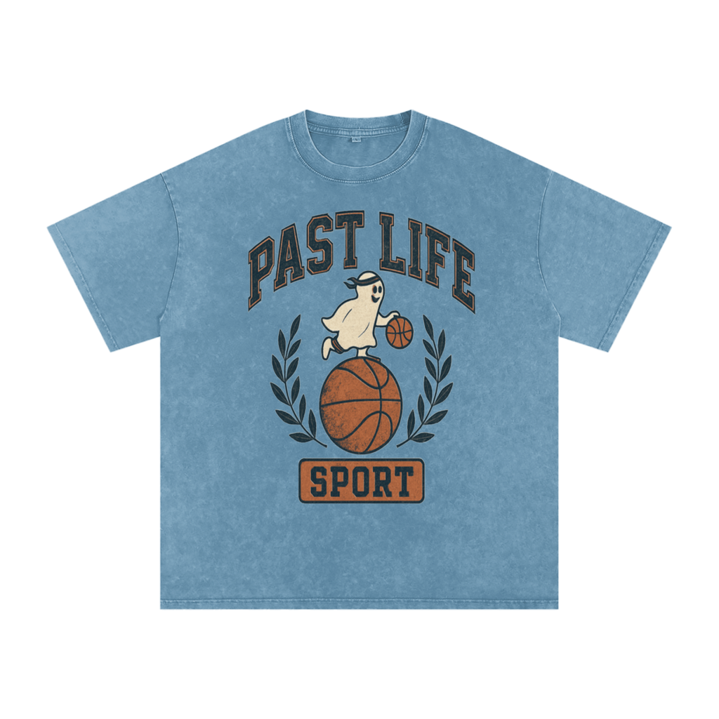 Ghost Dribble Tee - Snow Washed Oversized