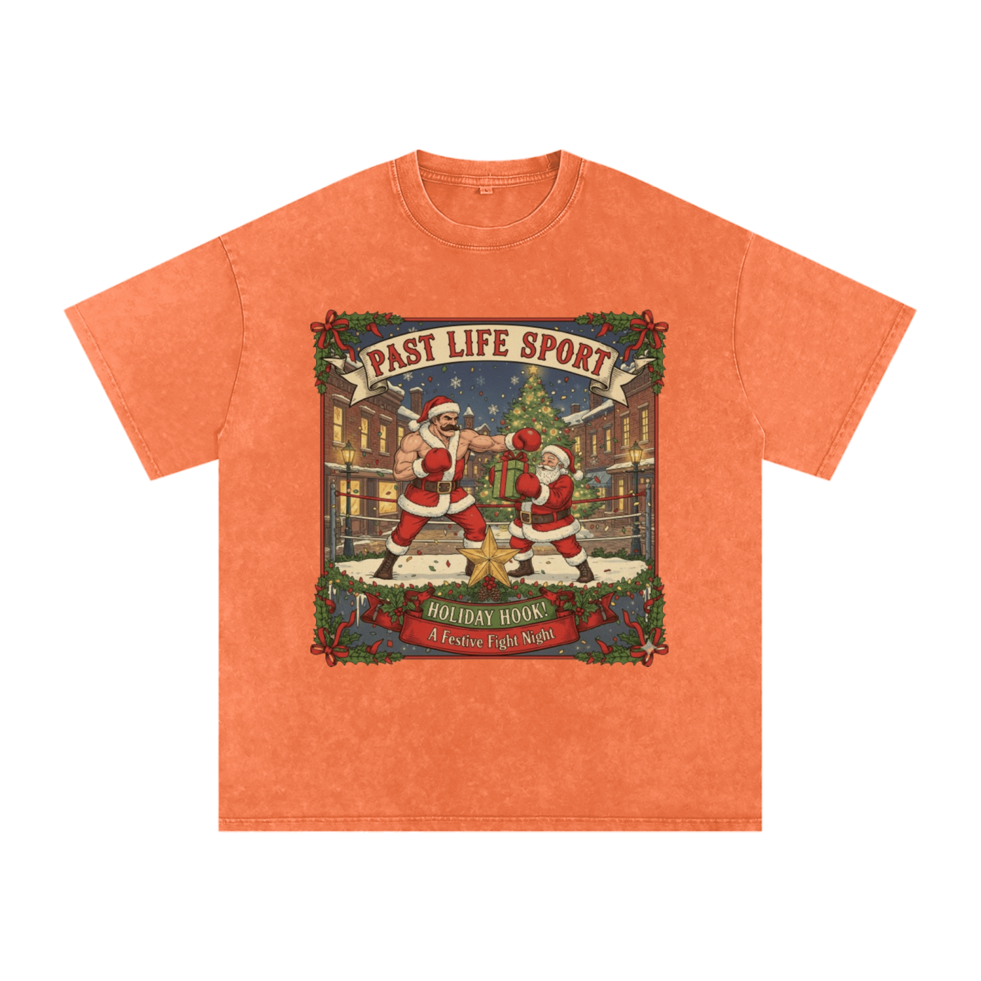 North Pole Boxing Club Tee - Snow Washed Oversized Cotton