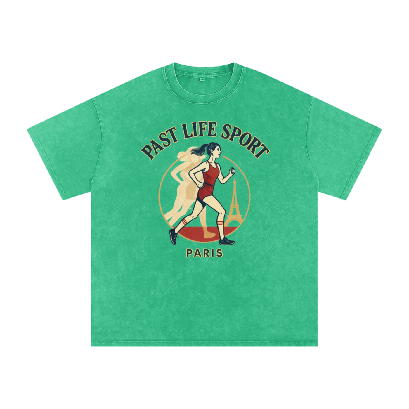 Paris Runner Snow-Washed Tee – Snow Washed Oversized Cotton T-Shirt