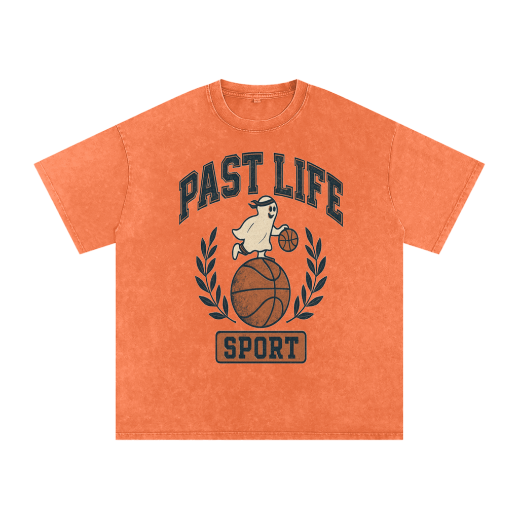 Ghost Dribble Tee - Snow Washed Oversized