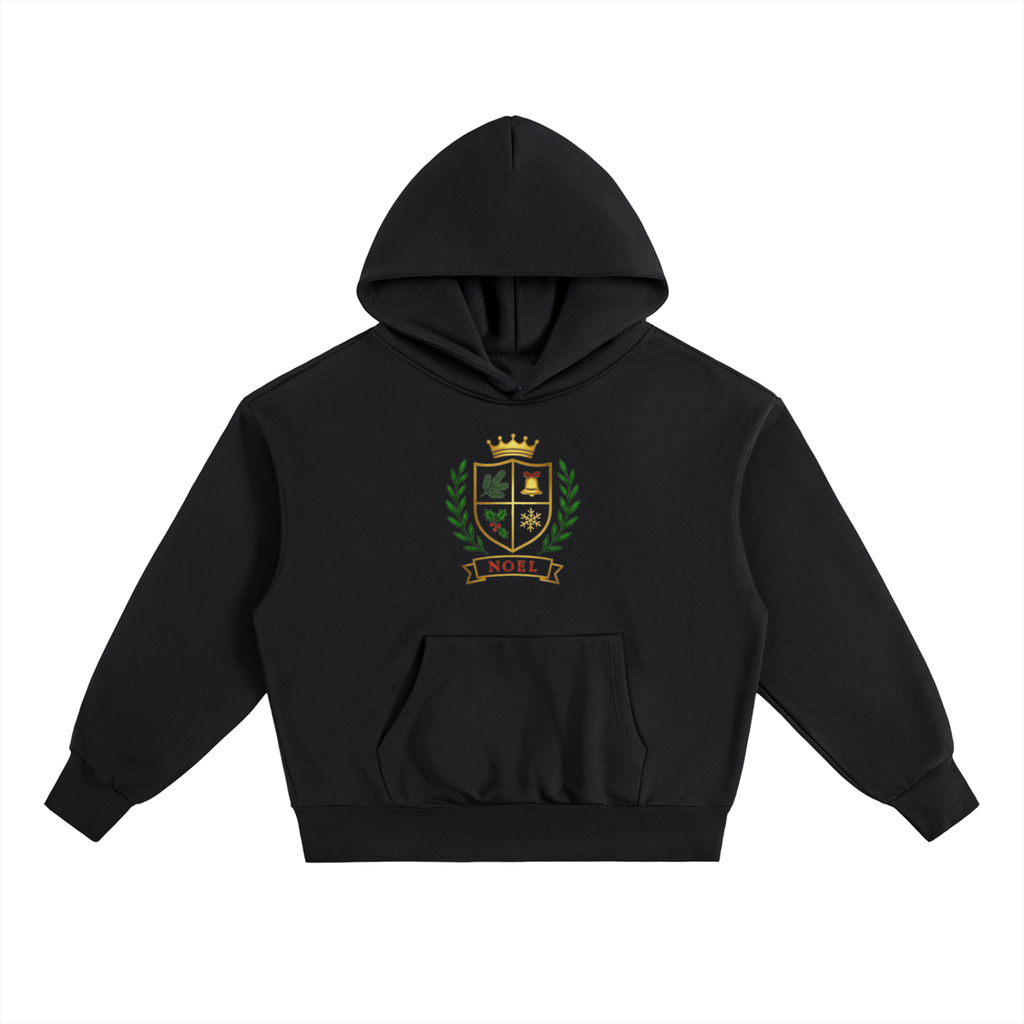 Noel Heavyweight Hoodie – Black Snowfall Edition - Essential Fleece