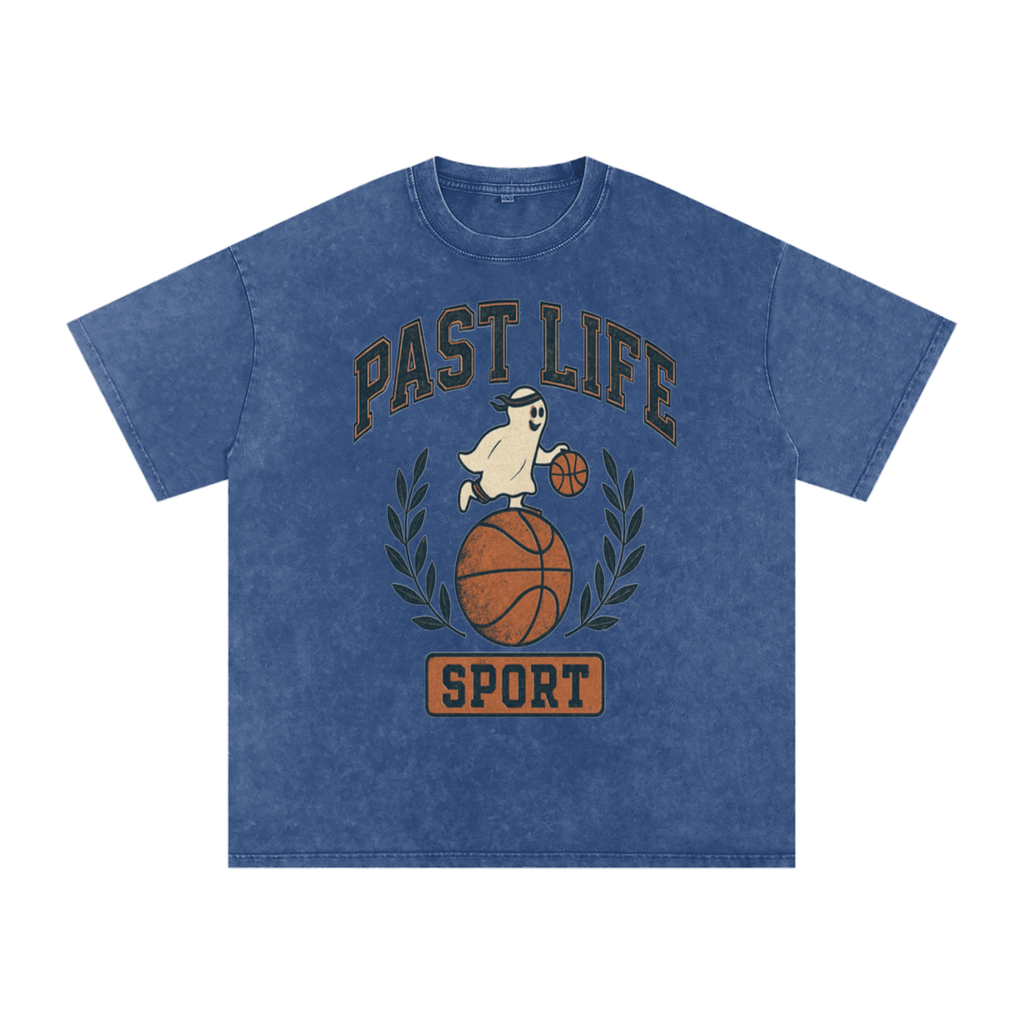 Ghost Dribble Tee - Snow Washed Oversized