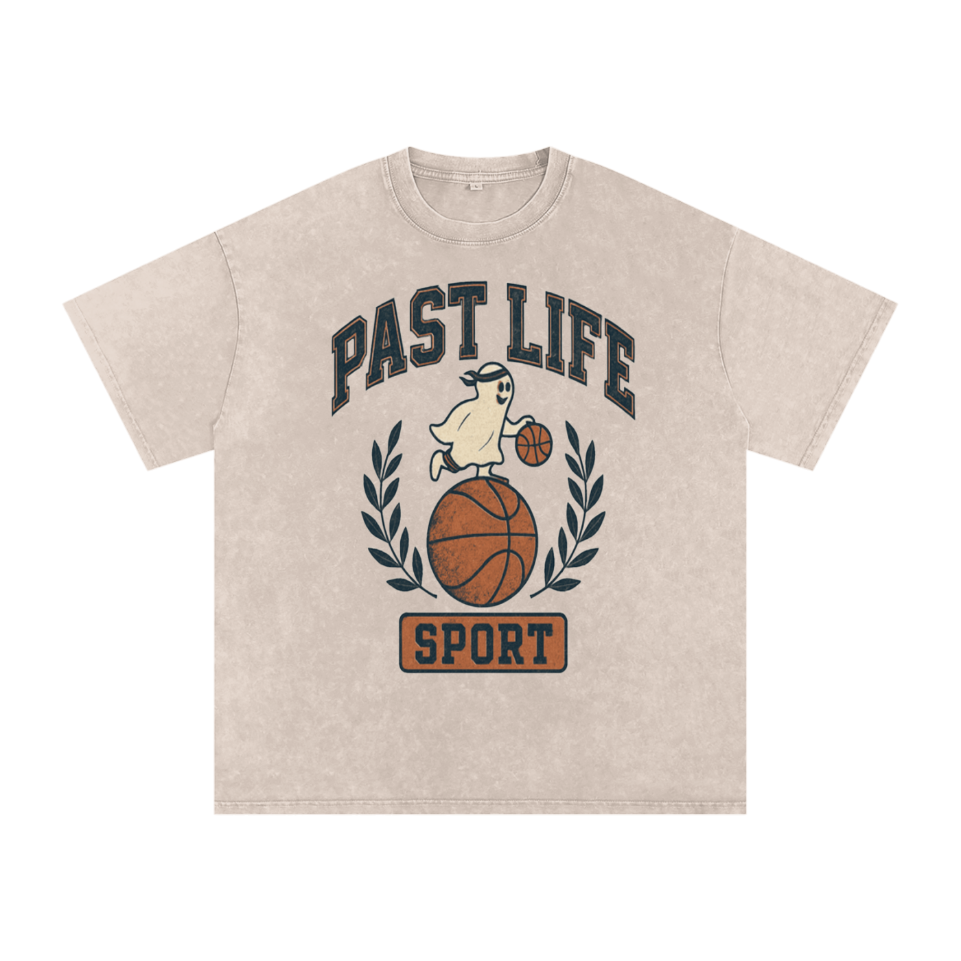 Ghost Dribble Tee - Snow Washed Oversized