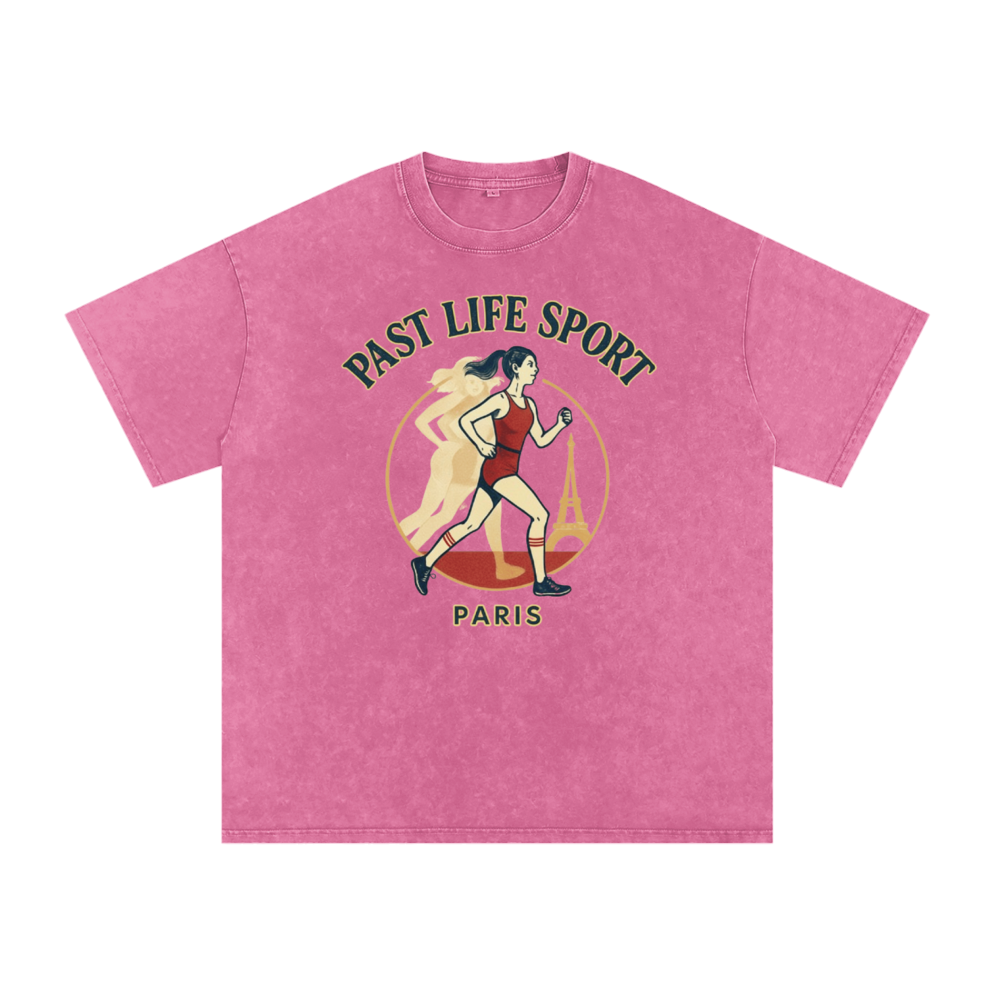 Paris Runner Snow-Washed Tee – Snow Washed Oversized Cotton T-Shirt