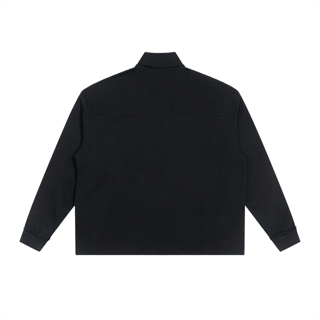 Half-Zip Rolled Edge Fleece Sweatshirt