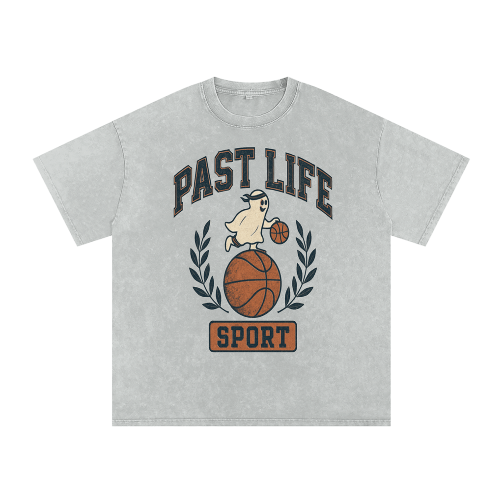 Ghost Dribble Tee - Snow Washed Oversized